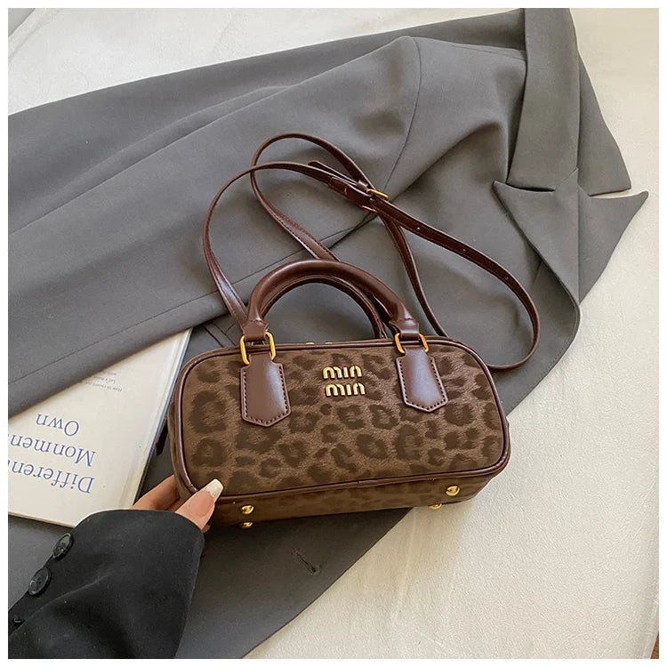 Leopard Print Bowling Bag