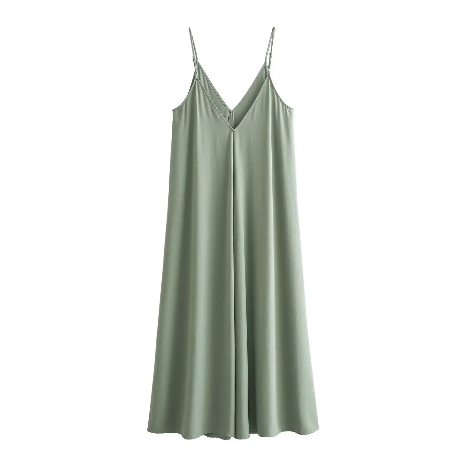 Vestido largo con tirantes finos