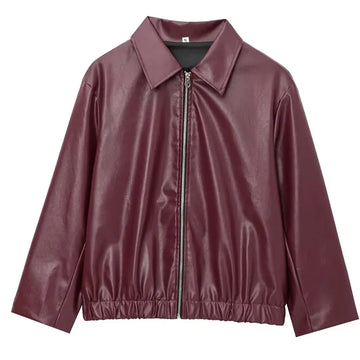 Oversized Faux Leather Jacket