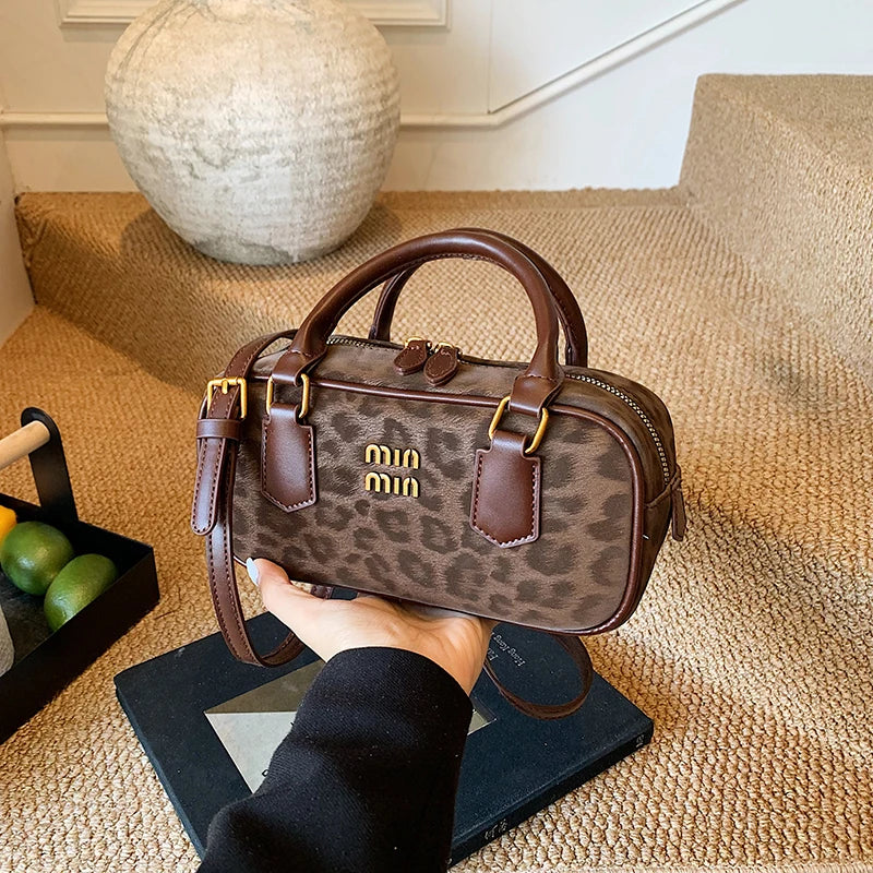 Leopard Print Bowling Bag