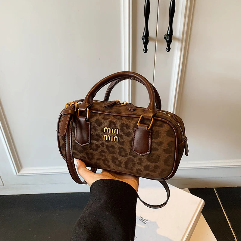 Leopard Print Bowling Bag