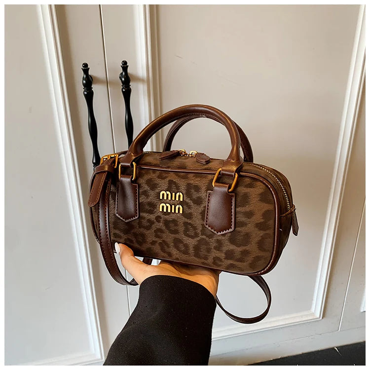 Leopard Print Bowling Bag