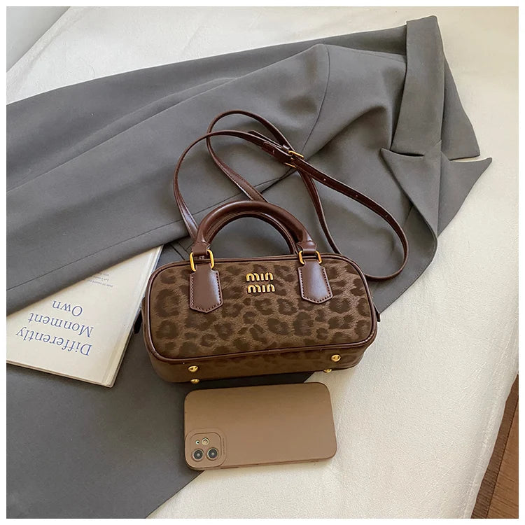 Leopard Print Bowling Bag