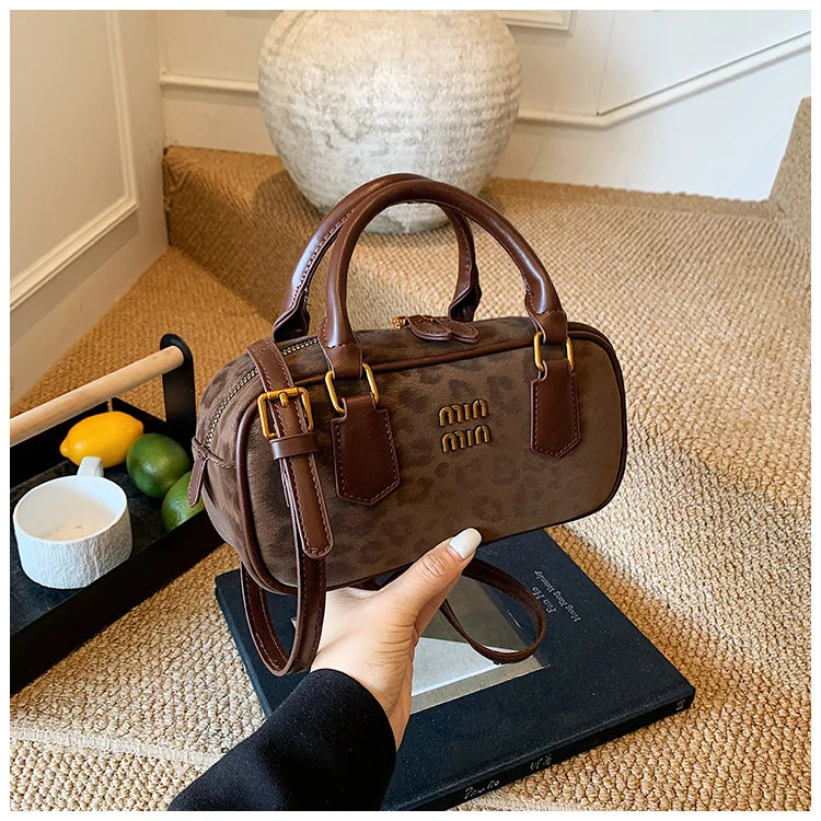 Leopard Print Bowling Bag