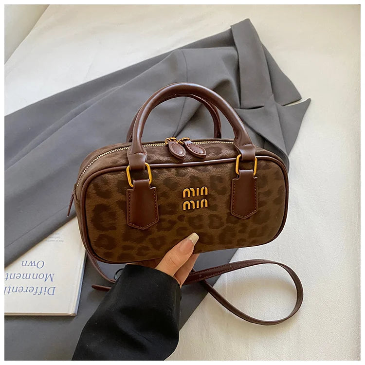 Leopard Print Bowling Bag