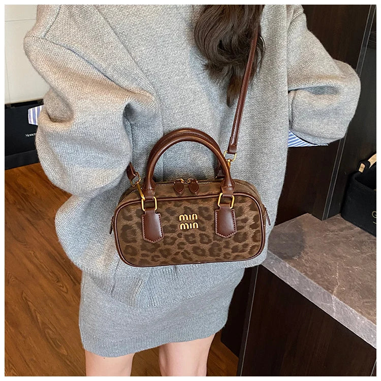 Leopard Print Bowling Bag