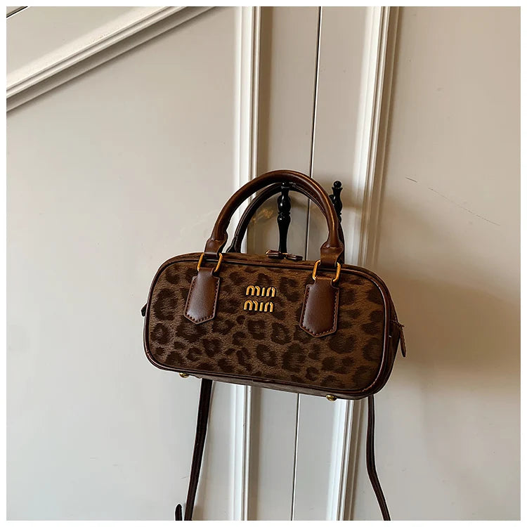 Leopard Print Bowling Bag